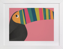 Stripy Toucan Children's Art Prints