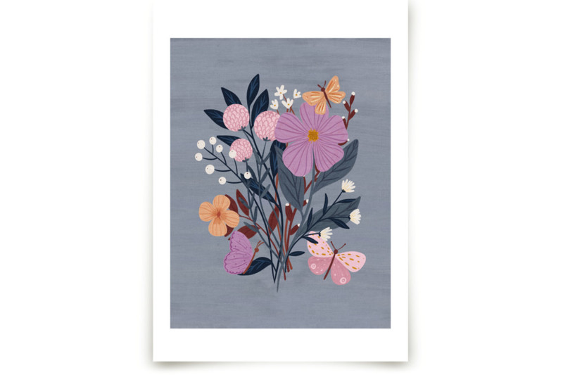Butterfly Floral Children's Art Prints by Angel Walker Minted