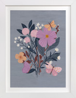 Butterfly Floral Children's Art Prints