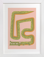 Twisty Alligator Children's Art Prints