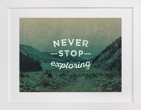 Never Stop Exploring Children's Art Prints