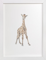Baby Giraffe Watercolor Children's Art Prints
