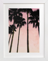 Palm trees & pink skies Children's Art Prints