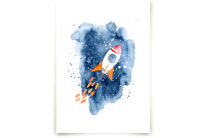 Space Adventure Children's Art Prints by Katrina Pete Minted