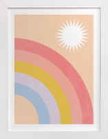 Double Rainbow with Moon and Sun IV Children's Art Prints