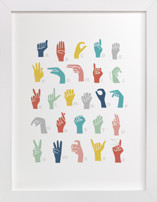 American Sign Language ABCs Children's Art Prints