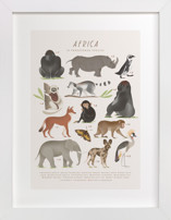 Africa, endangered animals Children's Art Prints