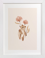 Bear with Flowers Children's Art Prints