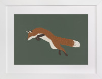 Leaping Fox Children's Art Prints