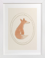 Woodland Animal Frame - Fox Children's Art Prints