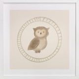 Woodland Animal Frame - Owl Children's Art Prints