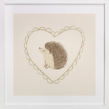 Woodland Animal Frame - Hedgehog Children's Art Prints