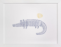 Lined Animals III Children's Art Prints