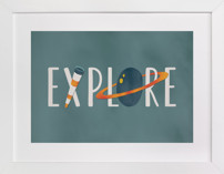 Space to Explore III Children's Art Prints