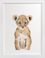 Baby Animal Lion Children's Art Prints