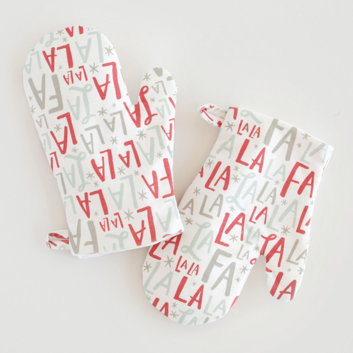 Festive FaLaLa Children's Oven Mitt Set by Hooray Creative Minted
