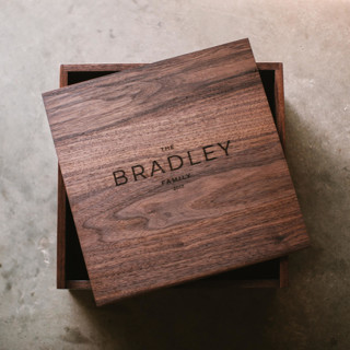 Personalized Keepsake Box | Wedding Gift for Couples | Walnut Large Keepsake Boxes