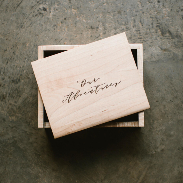 Personalized Keepsake Box Wedding Gift for Couples Maple Medium