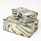 Hand-Marbled Keepsake Box Set in Kyoto - Large Keepsake Boxes