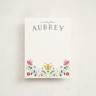 Folk Florals Children's Stationery