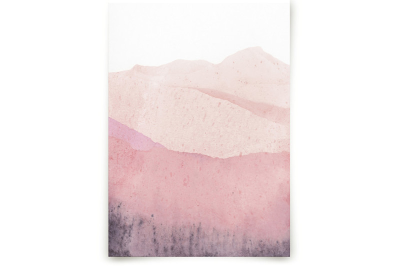 Mountain Range Children's and Nursery Wall Mural by Sadie Holden Minted