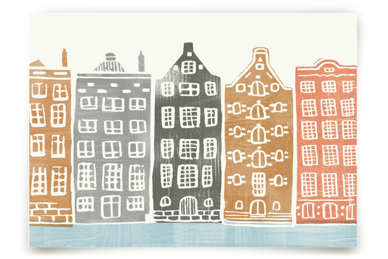 On the Canal Children's and Nursery Wall Mural by Griffinbell Paper Co. Minted