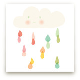 Little Cloud and Rainbow Drops Children's and Nursery Wall Mural