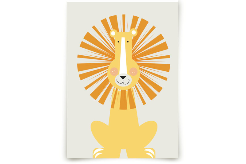 Lion Lion Children's and Nursery Wall Mural by That Girl Press Minted
