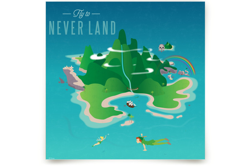Fly To Never Land from Disney's Peter Pan Children's and Nursery Wall