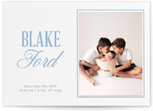 Delicate Frame Letterpress Birth Announcement Photo Mount Cards