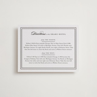 Eloquence Letterpress Direction Cards