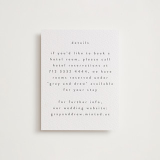 Very Plain Letterpress Direction Cards