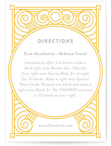 Deco Swirls Letterpress Direction Cards
