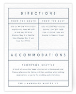 Moderno Letterpress Direction Cards