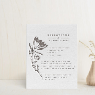 Florals Letterpress Direction Cards