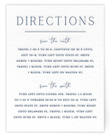 Letterpress Direction Cards