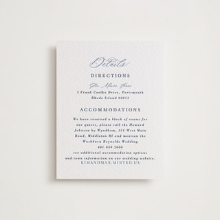 Chantilly Letterpress Direction Cards