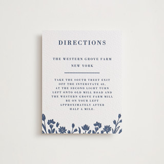 Pressed Frame Letterpress Direction Cards