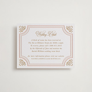 Ornate Frame Letterpress Direction Cards