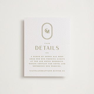 Gianna Letterpress Direction Cards