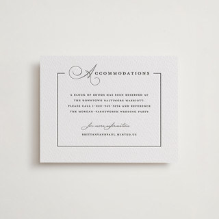 Monogram Border Letterpress Direction Cards