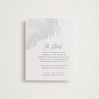 Palm Arbor Letterpress Direction Cards