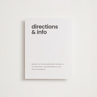 min mod Letterpress Direction Cards
