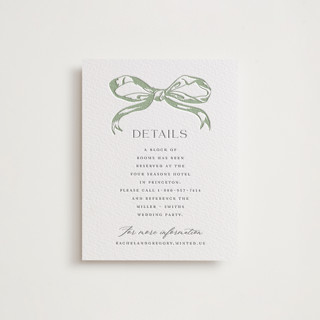 Big Bow Letterpress Direction Cards