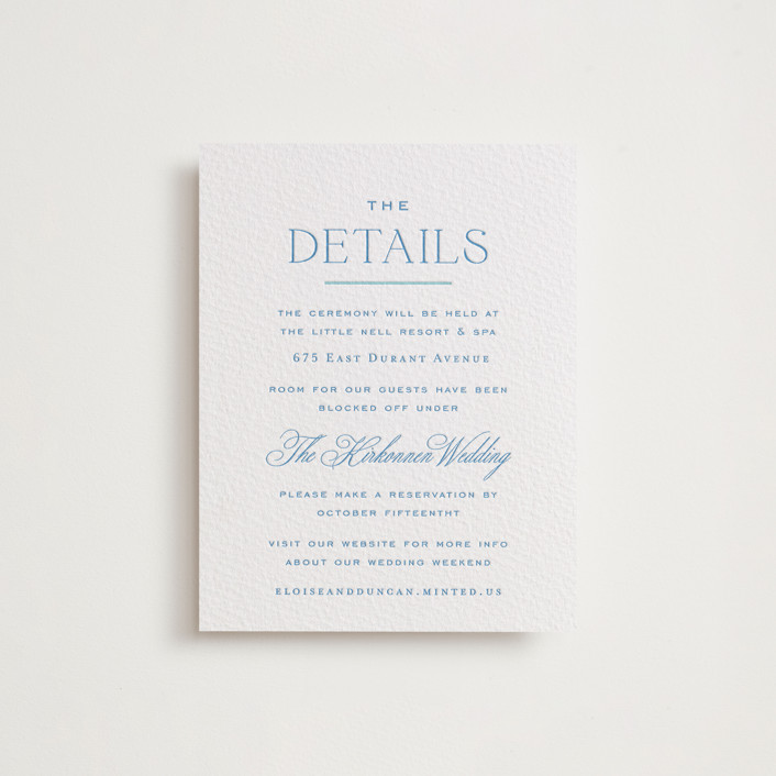 ricciarelli Letterpress Direction Cards by chocomocacino | Minted