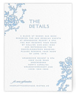 Classic Toile Letterpress Direction Cards