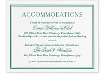 Fresh Classic Letterpress Direction Cards