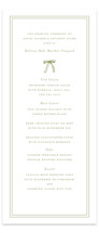 wedding bouquet Letterpress Long Menus