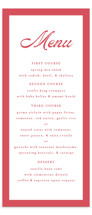 Prep School Letterpress Long Menus