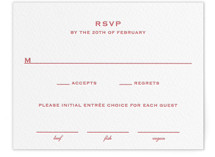 Letterpress Bar and Bat Mitzvah RSVP Cards